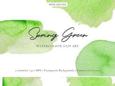 FreePsdVn.com 1804243 STOCK spring green watercolour clip art 2232381 cover