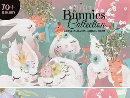 FreePsdVn.com 1805097 VECTOR lovely bunnies collection 2227677 cover
