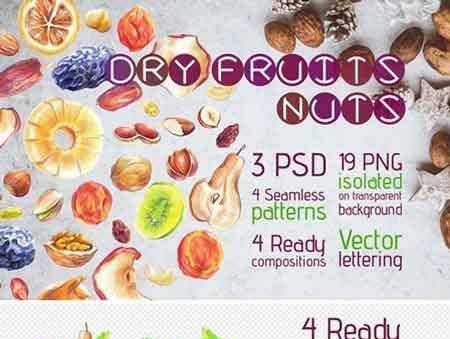 FreePsdVn.com 1805165 VECTOR dry fruits and nuts big set 2256854 cover