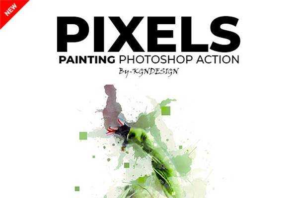 1805256 Pixels Painting Photoshop Action 21684912