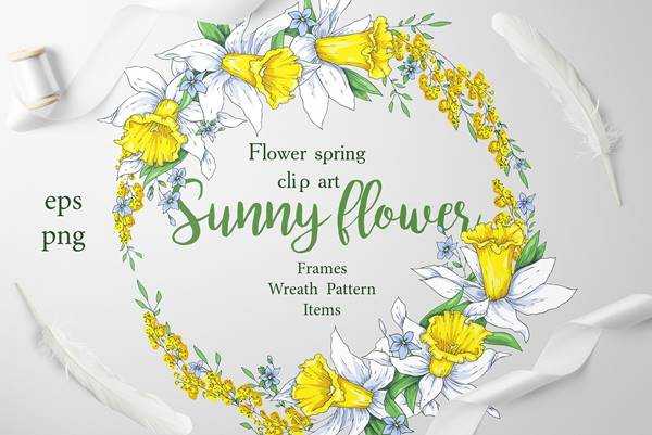 FreePsdVn.com 1805267 VECTOR sunny flowers spring clip art 2256120 cover