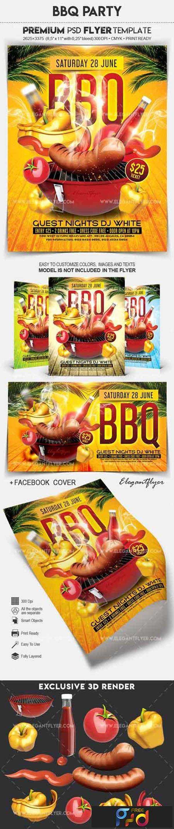 BBQ Party   Flyer PSD