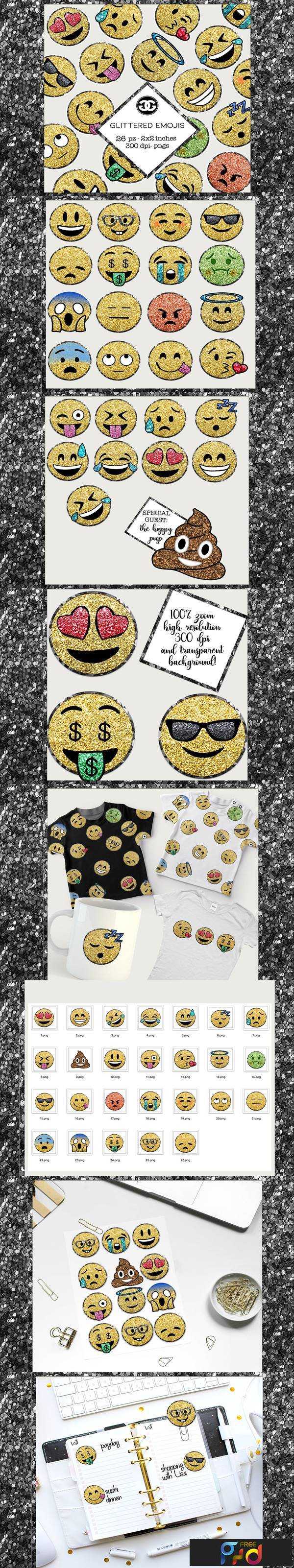 FreePsdVn.com 1806150 STOCK glitter emoji clip arts png set 2422791