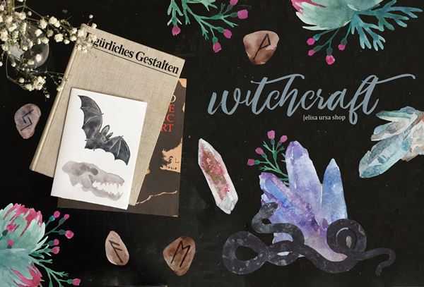 FreePsdVn.com 1806269 MOCKUP watercolor set witchcraft 2533654 cover