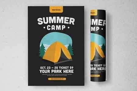 FreePsdVn.com 1807086 TEMPLATE summer camp flyer 2555517 cover