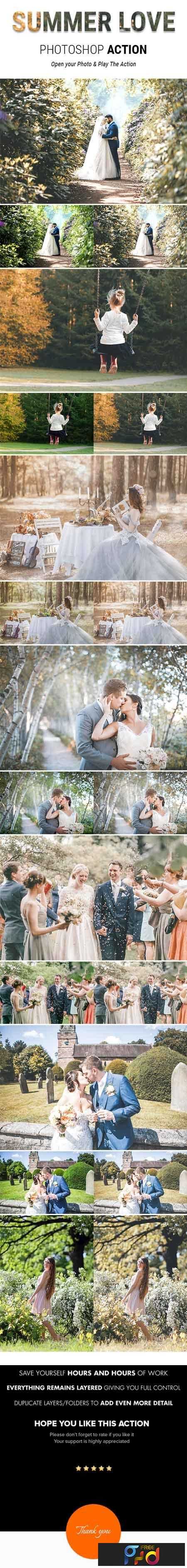 Summer Love   Romantic Summer Effects Photoshop Action for Wedding Photography