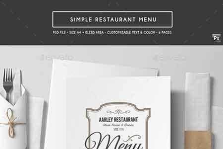1807239 Simple Restaurant Menu 17165297