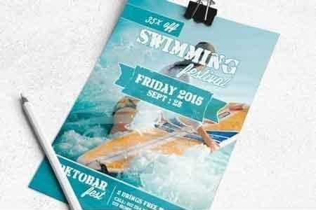 FreePsdVn.com 1807260 TEMPLATE swiming festival flyer template 1680258 cover