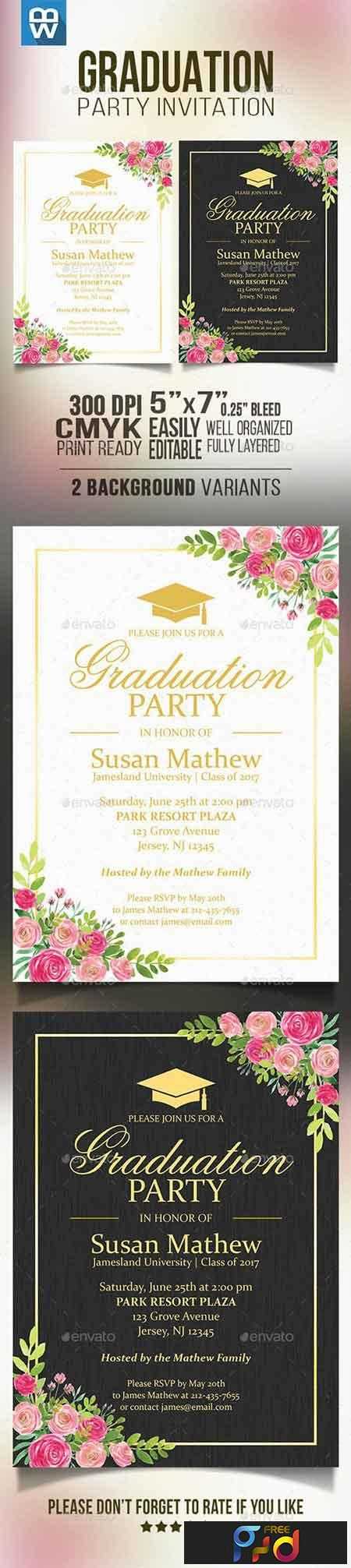 1807295 Floral Graduation Party Invitation 16185389 1