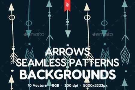 FreePsdVn.com 1808036 STOCK hand drawn arrows seamless patterns backgrounds 21877035 cover