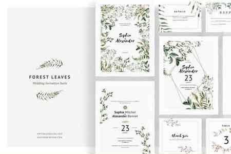 FreePsdVn.com 1808078 VECTOR forest leaves wedding invitations 2728717 cover