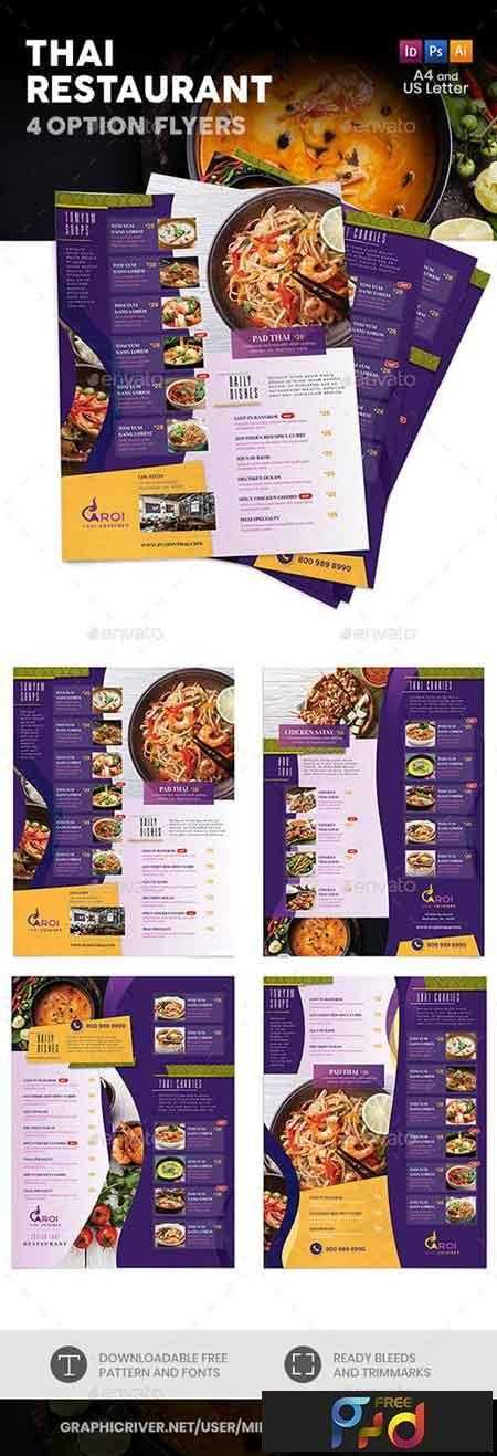 FreePsdVn.com 1808162 TEMPLATE thai restaurant menu flyers 5 4 options 22218442
