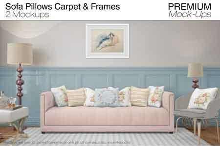 FreePsdVn.com 1808289 MOCKUP sofa pillows carpet frames set 3470162 cover