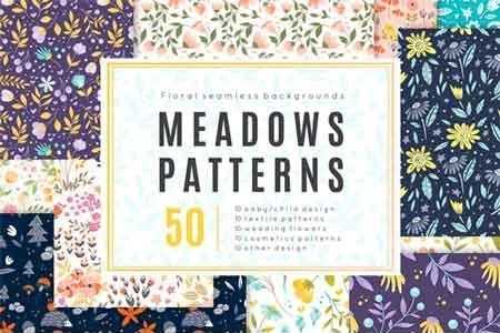 FreePsdVn.com 1809072 VECTOR meadow 50 vector seamless patterns 2673391 cover