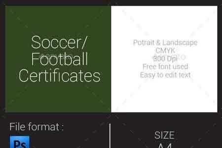 1809100 Soccer Football Certificates 9966317