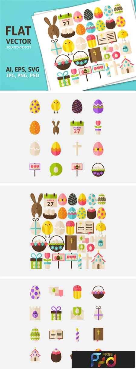 FreePsdVn.com 1809113 VECTOR happy easter vector isolated objects 69202