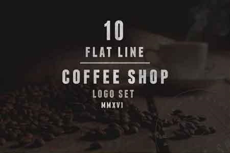 1809160 10 Coffee Shop Flat Line Logo 1136171