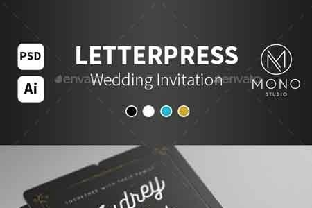 1809184 Letterpress Wedding Invitation 14145268