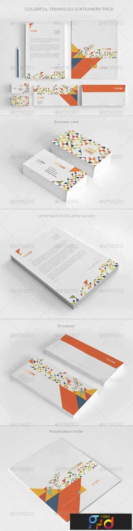 FreePsdVn.com 1809264 VECTOR colorful triangles stationery pack 7550531