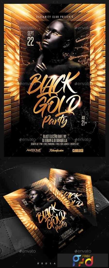 Black Gold Party Flyer