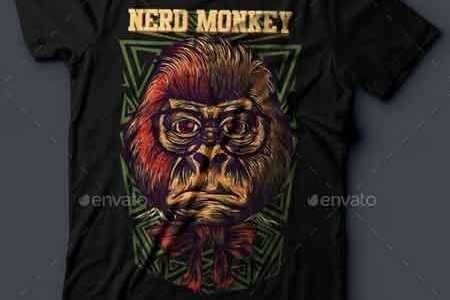 FreePsdVn.com 1810119 VECTOR nerd monkey t shirt design 16594136 cover
