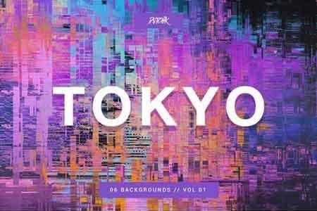 FreePsdVn.com 1810127 STOCK tokyo city glitch bgs vol01 2802233 cover