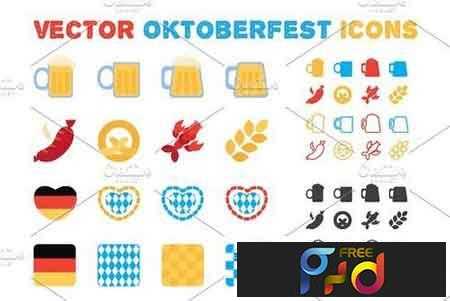 FreePsdVn.com 1810169 VECTOR oktoberfest icons set 2833668