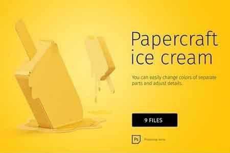 FreePsdVn.com 1810191 MOCKUP papercraft ice cream 1796297 cover