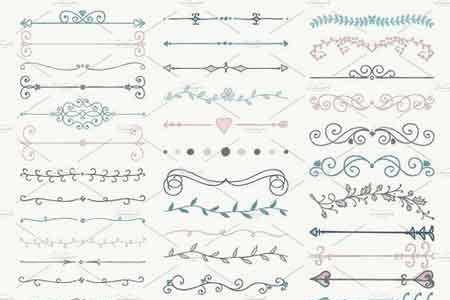 1810243 Hand Drawn Dividers, Arrows 291098