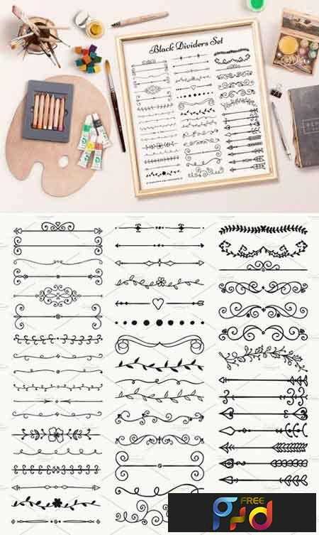FreePsdVn.com 1810245 VECTOR hand drawn dividers arrows 291945