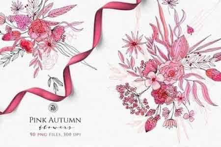 FreePsdVn.com 1810299 STOCK pink autumn flowers 2862429 cover