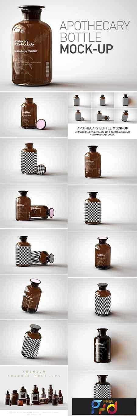 Download 1811080 Apothecary Bottle Mock-Up 2694410 - FreePSDvn