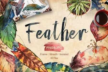 FreePsdVn.com 1811275 STOCK feather bird png watercolor set 1942059 cover
