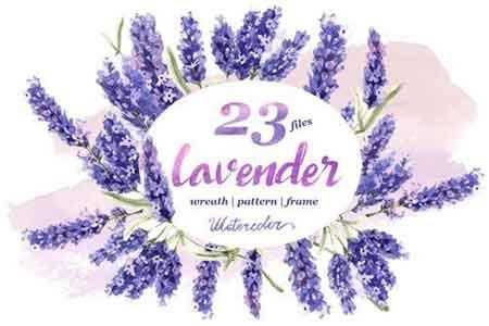 FreePsdVn.com 1811282 STOCK lavender png flowers in watercolor 1215082 cover