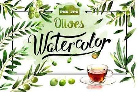 FreePsdVn.com 1811285 STOCK olives watercolor png clipart 1466479 cover