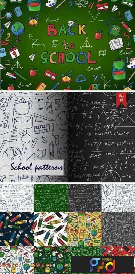 FreePsdVn.com 1812050 VECTOR back to school elements and patterns 845009