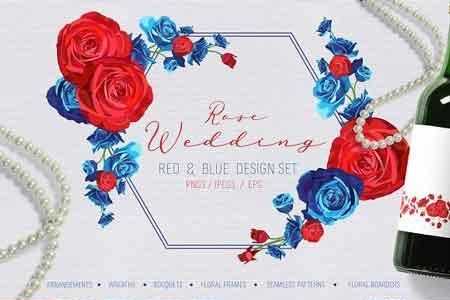 FreePsdVn.com 1812307 VECTOR rose wedding red and blue design set 2897785 cover
