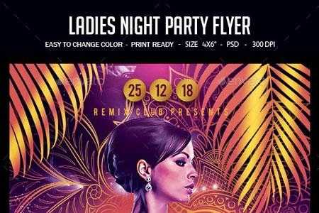 Freepsdvn.com 1812315 Template Ladies Night Party Flyer 22541861 Cover