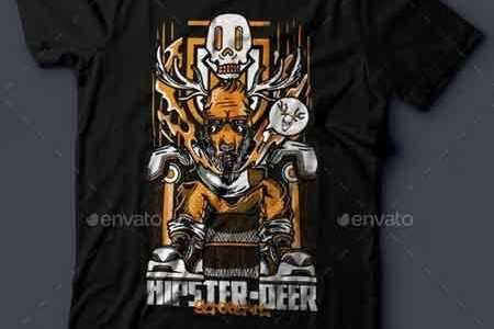FreePsdVn.com 1812336 VECTOR hipster deer t shirt design 18075031 cover