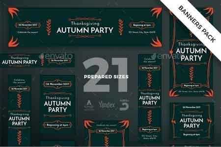 FreePsdVn.com 1812343 TEMPLATE autumn party banner pack 20769353 cover