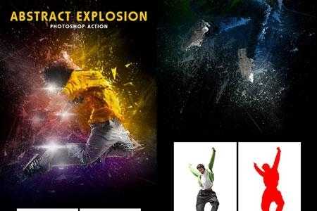 Freepsdvn.com 1812345 Photoshop Abstract Explosion Photoshop Action 22572132 Cover
