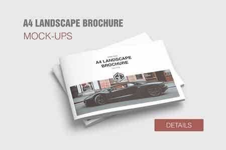 Download A4 Landscape Brochure Mockup 2802052 Freepsdvn PSD Mockup Templates