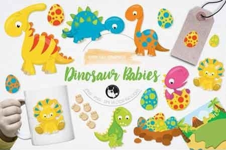 FreePsdVn.com 1813078 VECTOR dinosaur babies graphics and illustrations 14670 cover