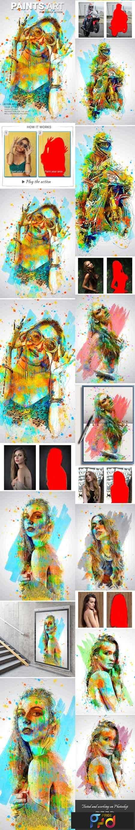 Paints Art Photoshop Action