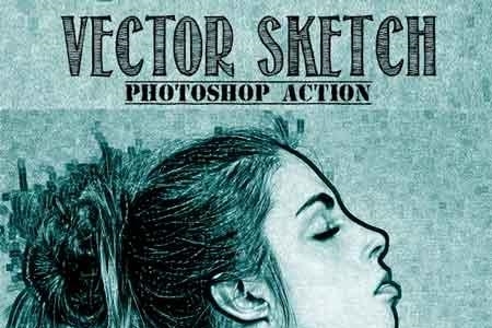 Vector Sketch Photoshop Action 22591073