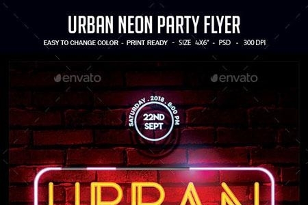 FreePsdVn.com 1814289 TEMPLATE urban neon party flyer 22668693 cover