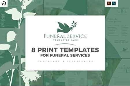 FreePsdVn.com 1814291 TEMPLATE funeral service templates pack 3015790 cover