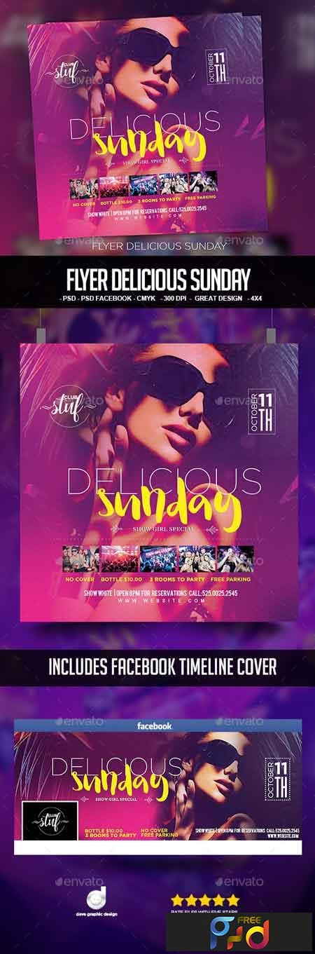 FreePsdVn.com 1815079 TEMPLATE flyer delicious sunday 22666531