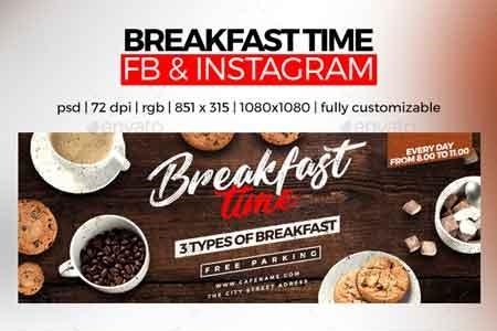 Breakfast Time Facebook Cover and Instagram 22672687