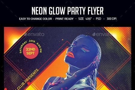 Neon Glow Party Flyer 22675965